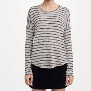 Rag & Bone Women's Knit Striped Long-Sleeve Tee - Grey & Black